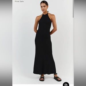 DISSH RILEY BLACK HIGH NECK KNIT DRESS